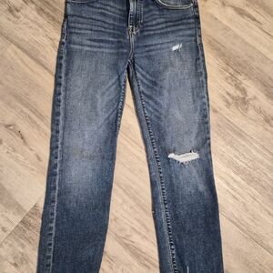 Hudson Jeans Medium Blue Ripped Skinny Jeans